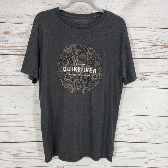 Quiksilver Men's Gray Short Sleeve T-Shirt Size L - Picture 7 of 7